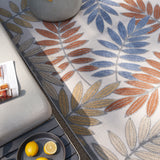 nourison aloha alh18 blue mocha rug