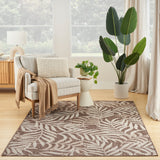 nourison garden oasis goa01 mocha rug