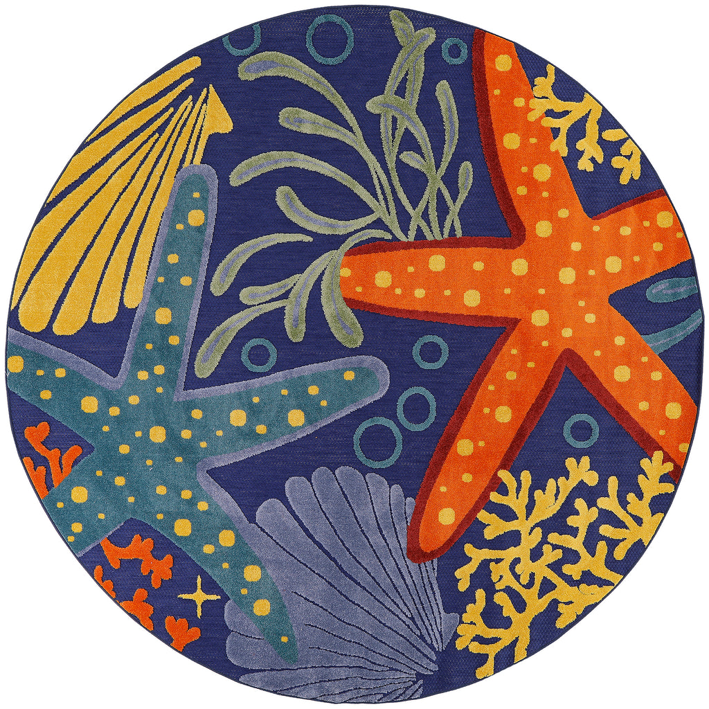 nourison aloha alh24 navy multicolor rug