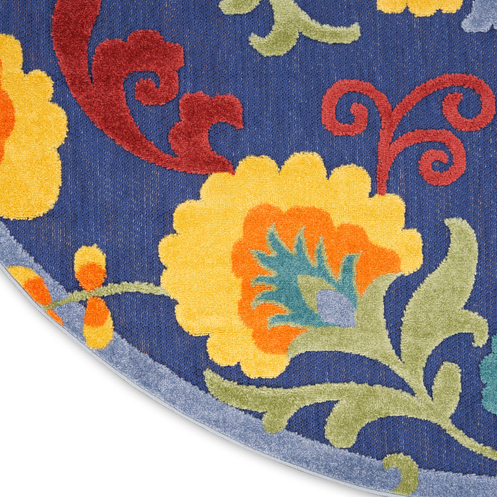 nourison aloha alh17 navy multicolor rug