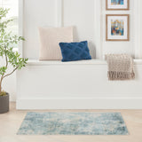 nourison astra machine washable asw07 blue ivory rug
