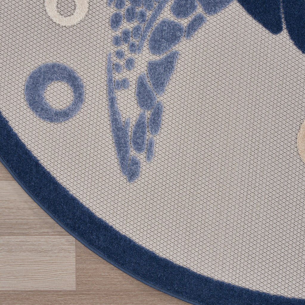 nourison aloha alh27 navy blue rug