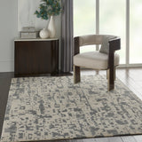nourison silk shadows sha19 ivory grey rug