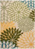 nourison aloha alh05 green multicolor rug