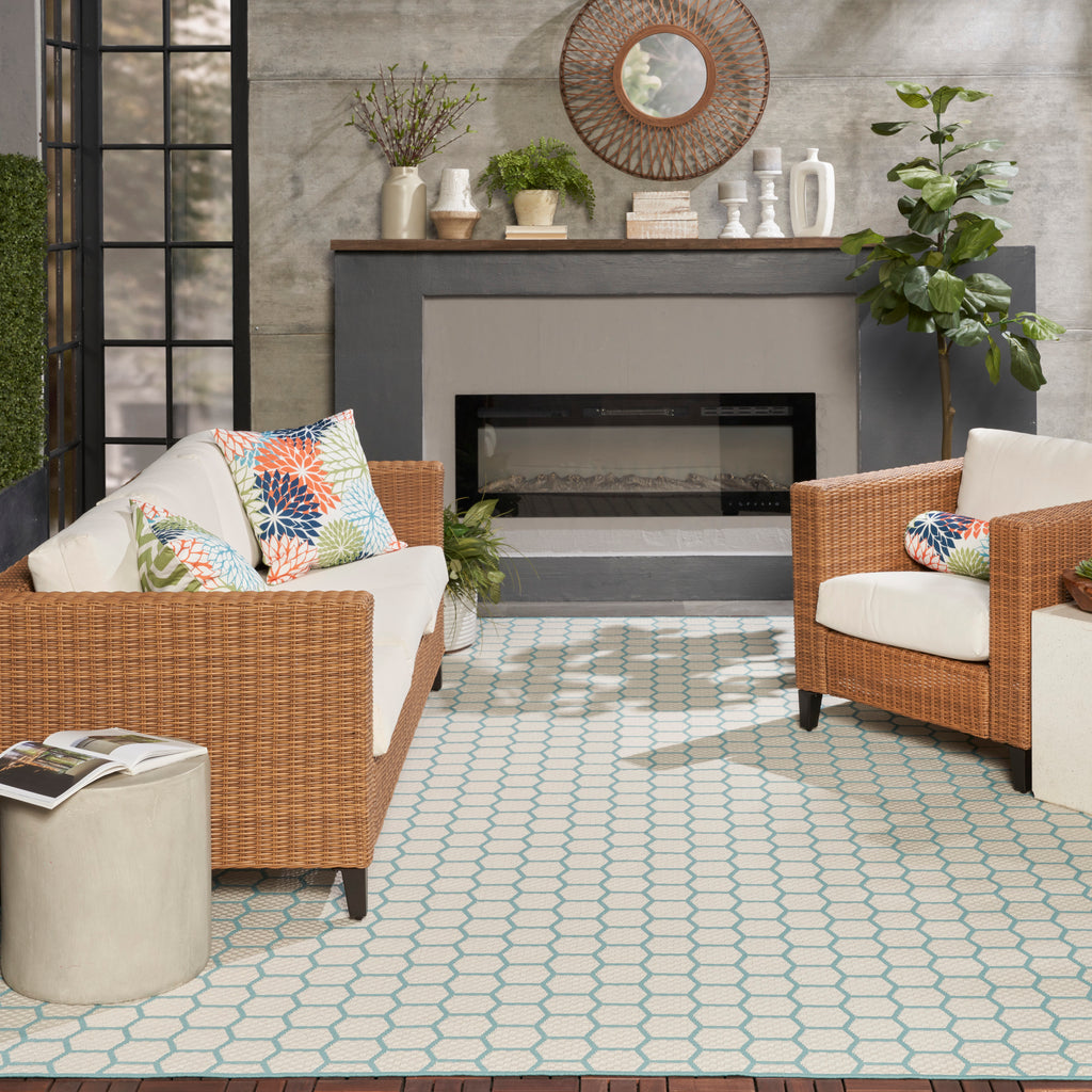 nourison twist reversible tws01 aqua rug