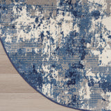 nourison grafix grf38 navy blue rug