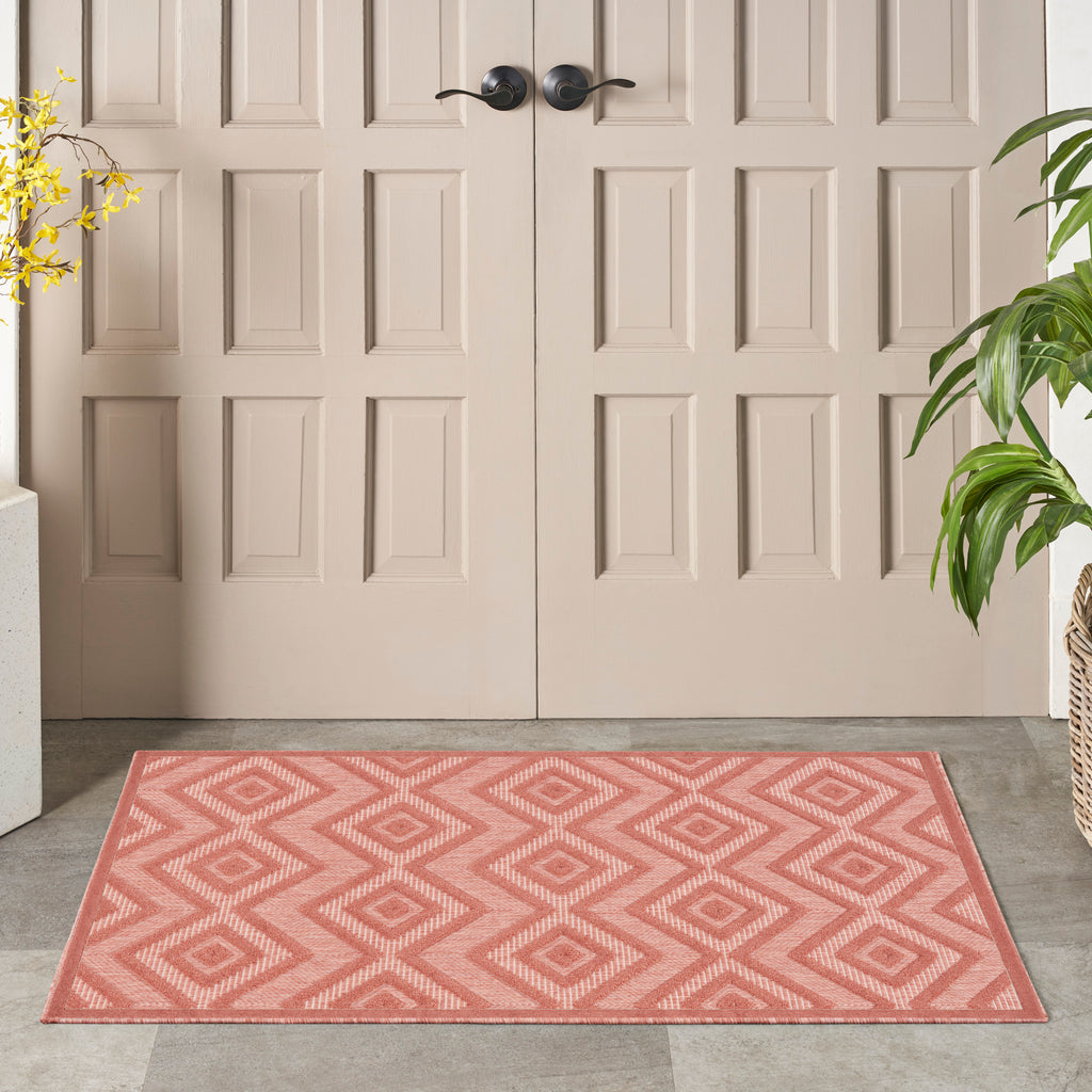 nourison versatile nrv01 coral orange rug
