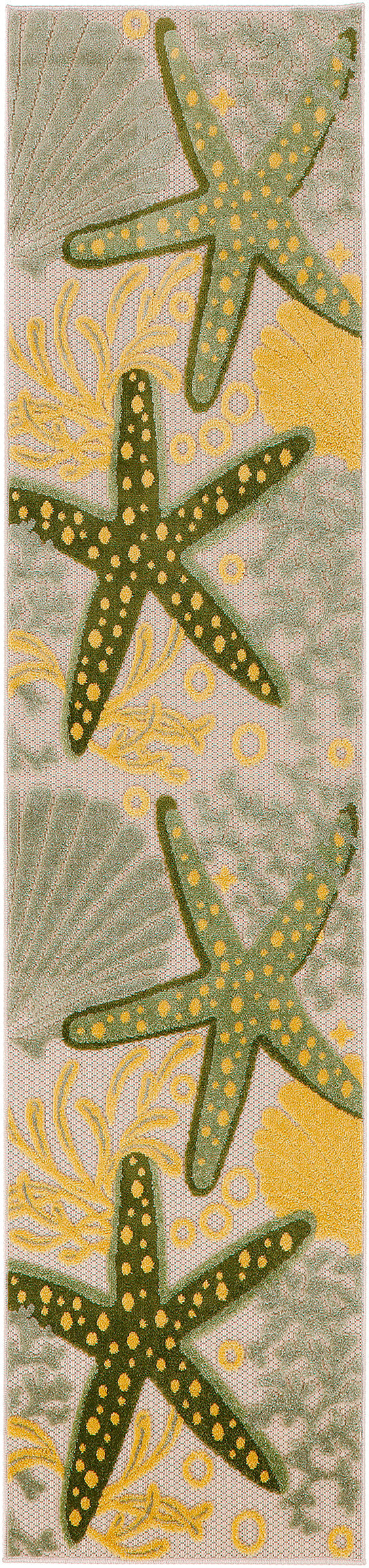 nourison aloha alh24 green yellow rug