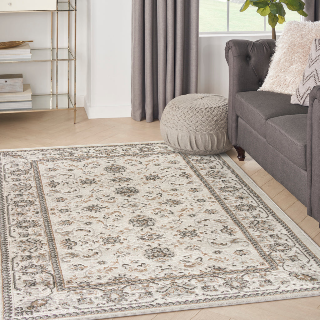 nourison serenity home srh02 ivory mocha rug