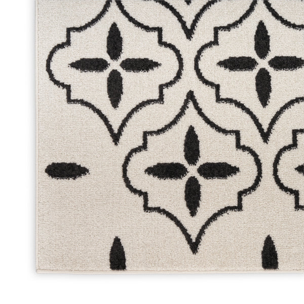 nourison nourison essentials nre04 ivory black rug