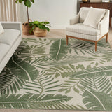 nourison garden oasis goa02 ivory green rug