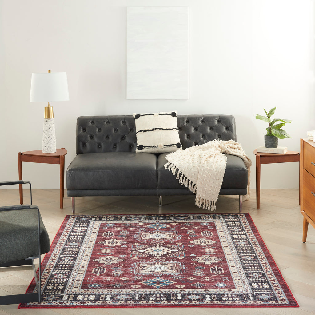 nourison fulton ful03 red rug