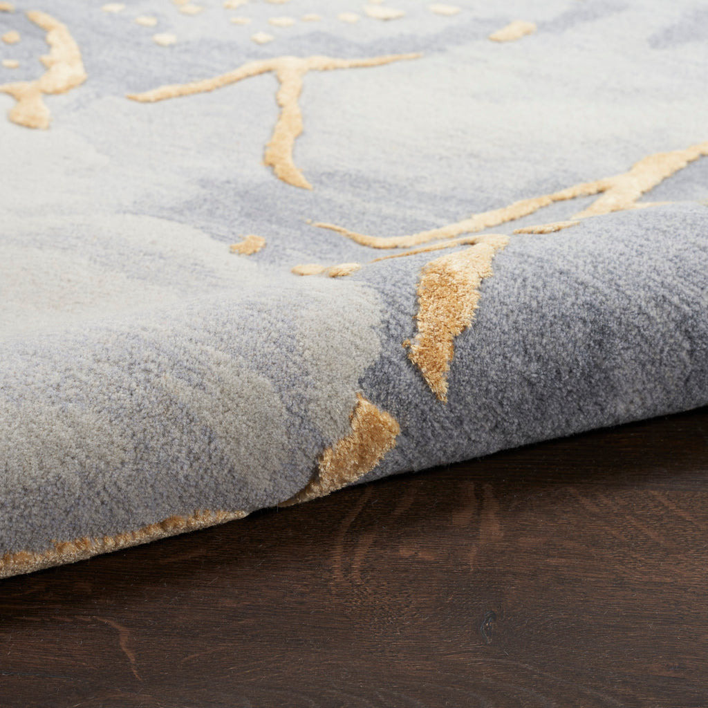 nourison prismatic prs28 grey gold rug
