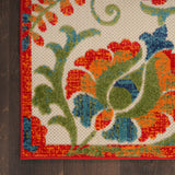 nourison aloha alh17 red multicolor rug