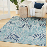 nourison garden oasis goa01 blue rug