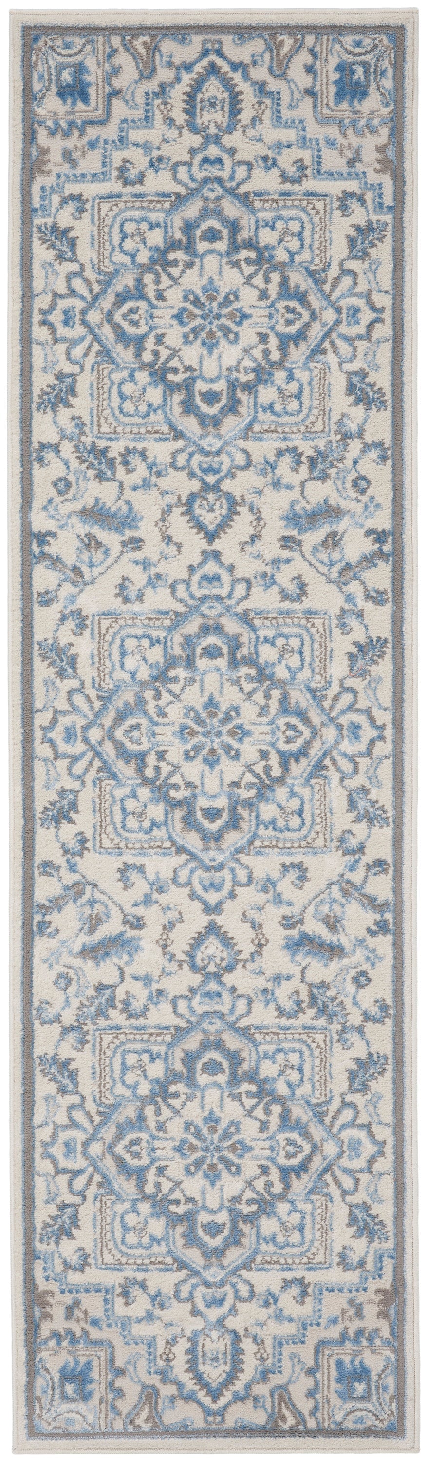 nourison elation etn10 ivory blue rug
