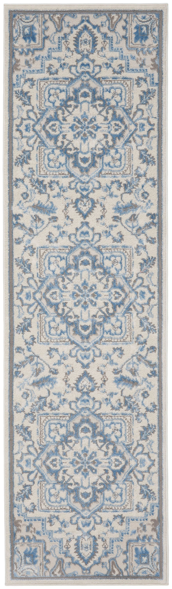nourison elation etn10 ivory blue rug