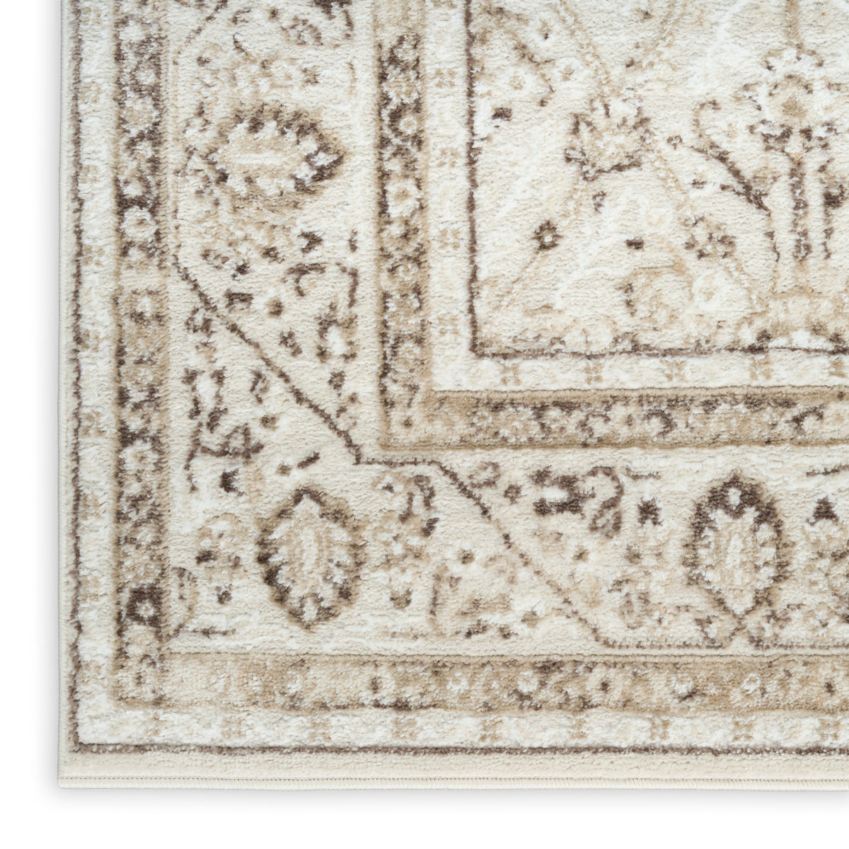 nourison dekor dek03 ivory brown rug