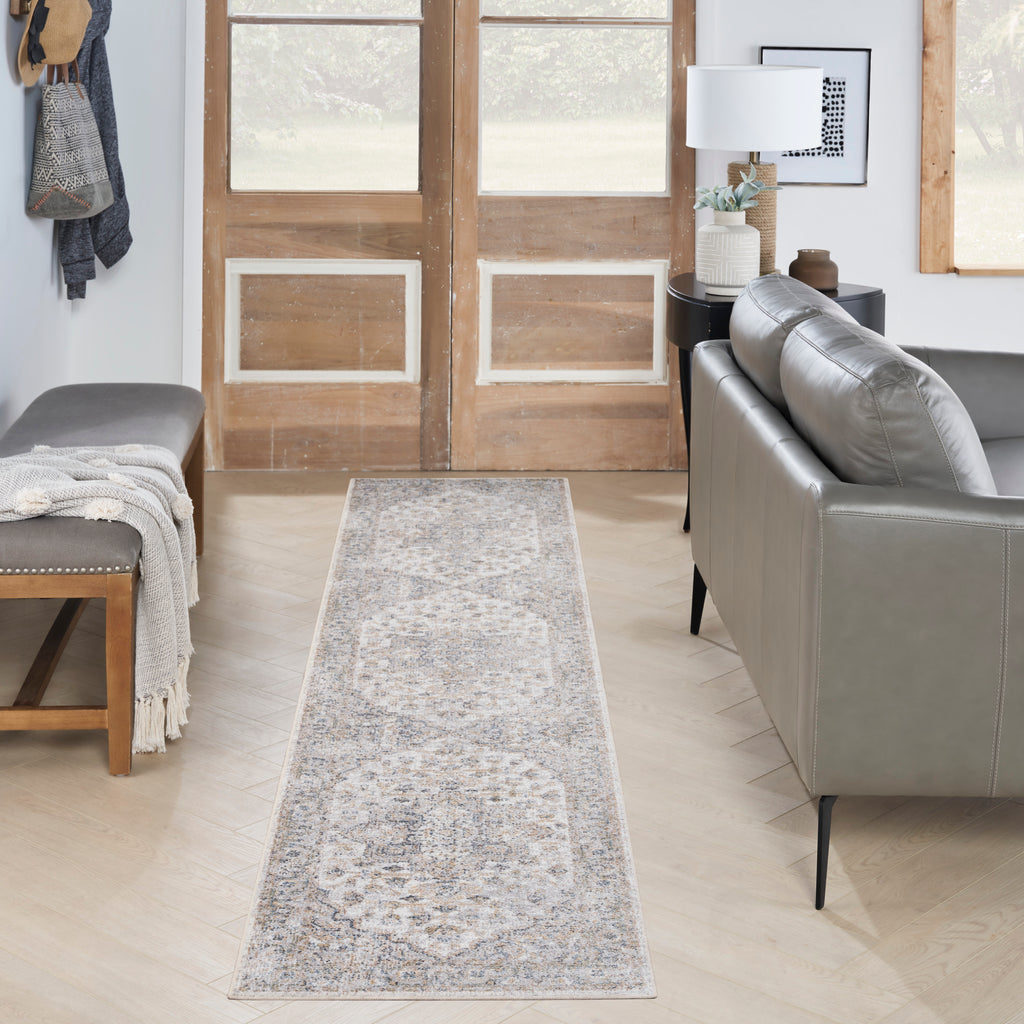 nourison astra machine washable asw12 silver grey rug