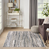 nourison serenity home srh03 ivory grey blue rug