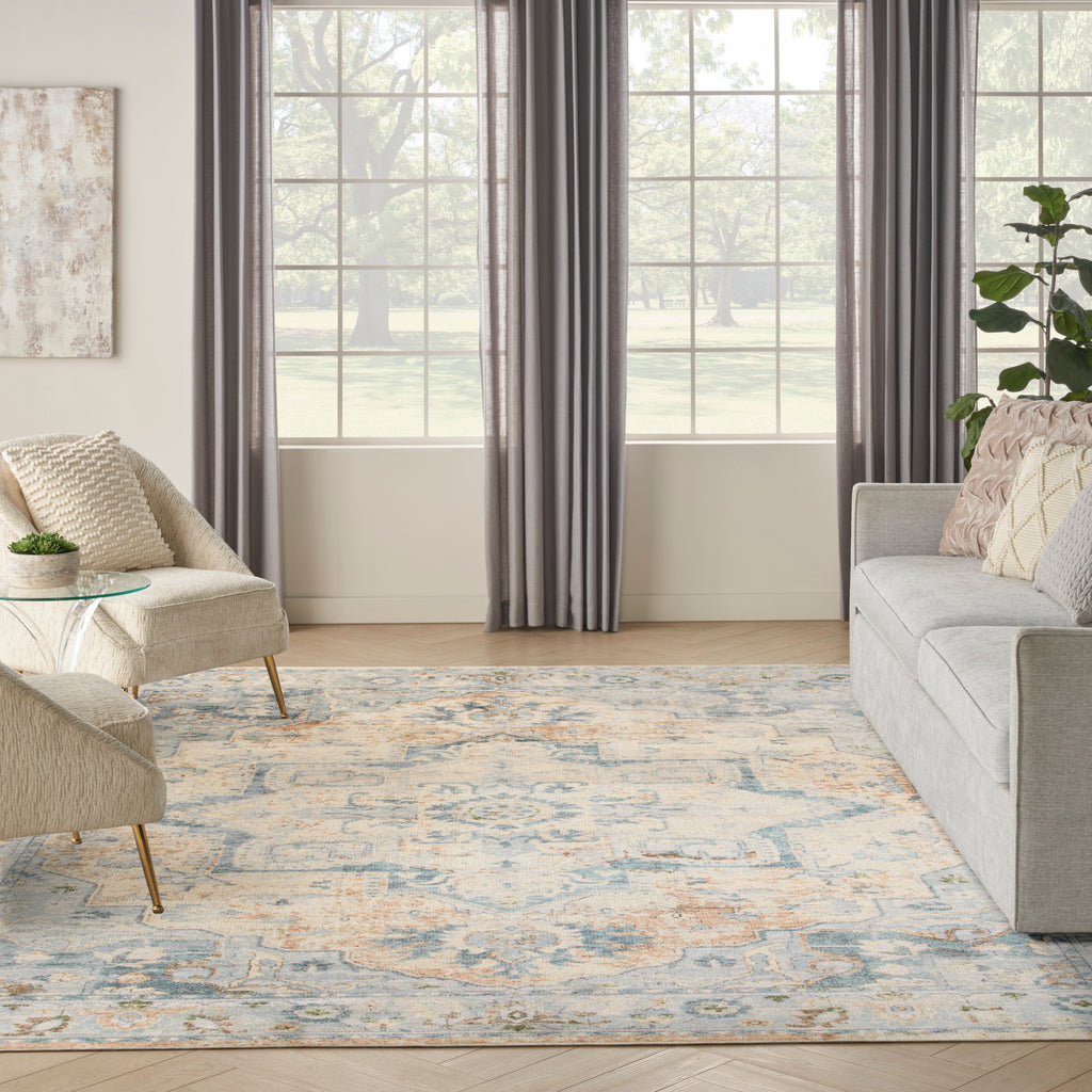 nourison astra machine washable asw12 beige blue rug
