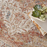 nourison sahar shr06 ivory rust rug