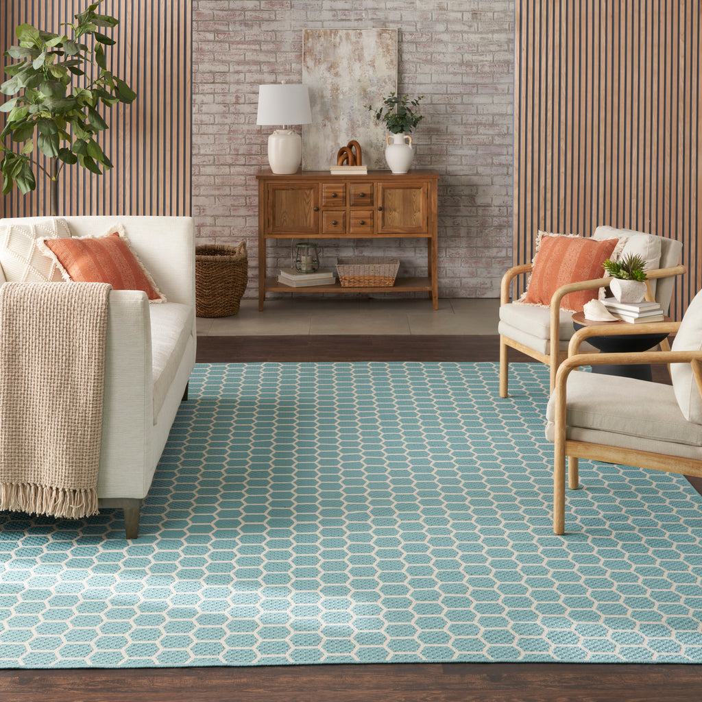 nourison twist reversible tws01 aqua rug