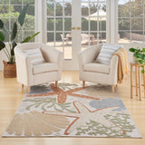 nourison aloha alh24 ivory multicolor rug