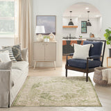 nourison astra machine washable asw12 ivory green rug