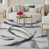 nourison brushstrokes bsk02 grey navy rug
