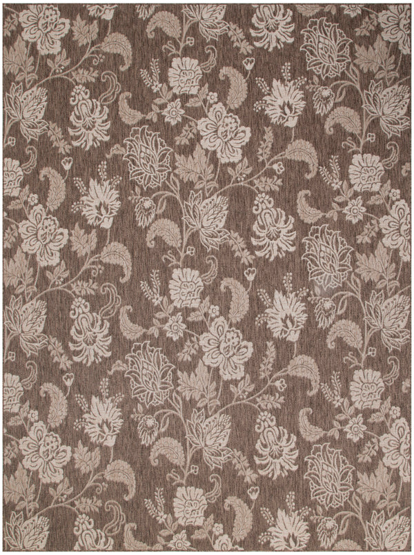 nourison garden oasis goa03 mocha rug