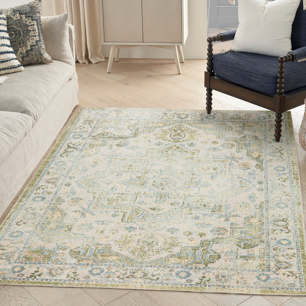 nourison astra machine washable asw12 blue green rug