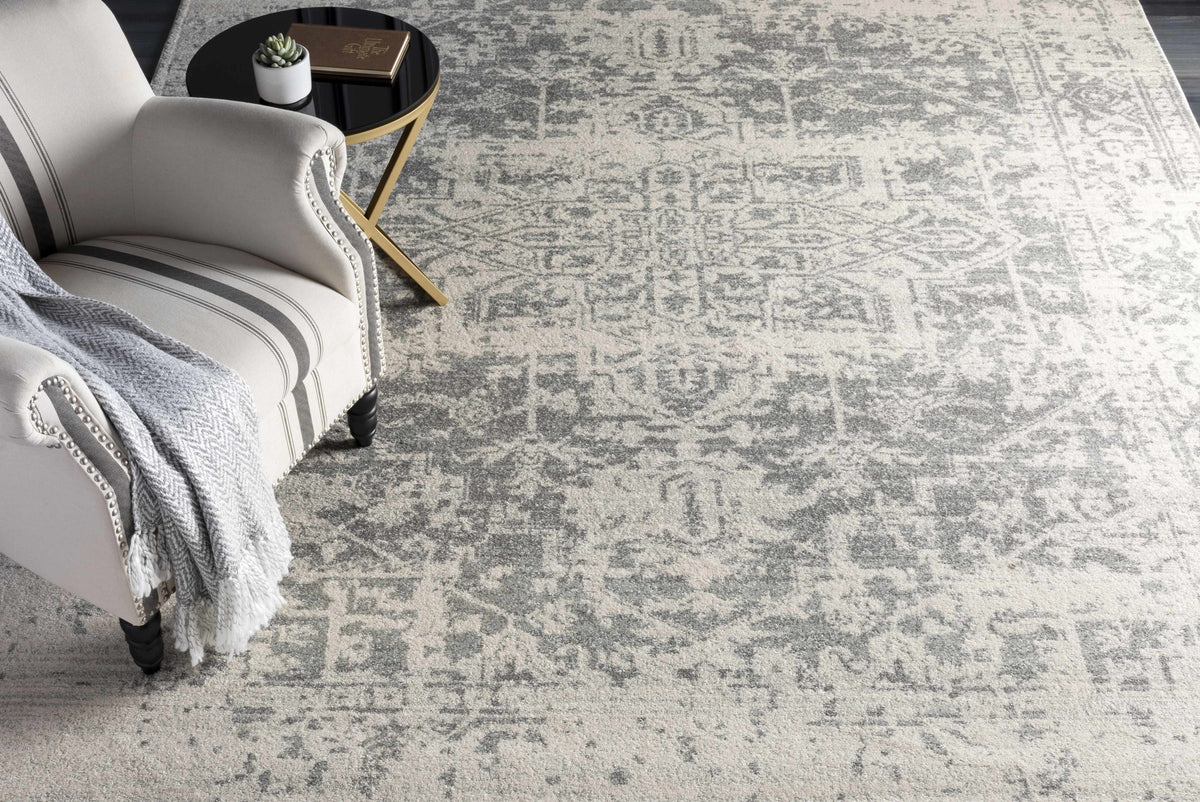 Hauteloom Rachel RAC Charcoal Machine Made Polypropylene Rug