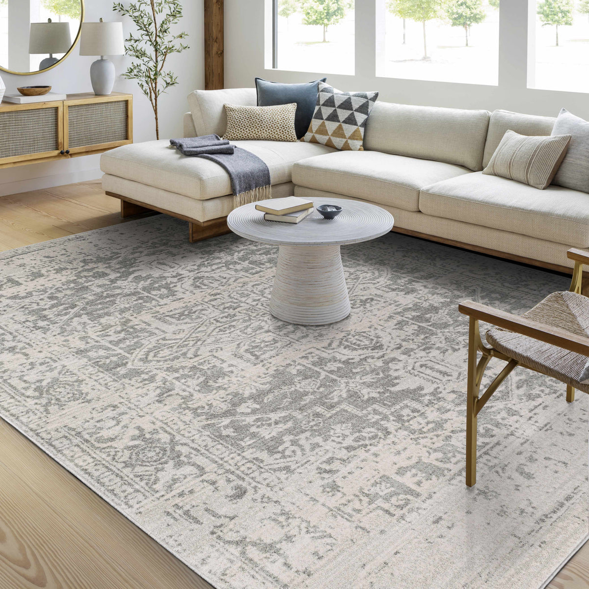 Hauteloom Rachel RAC Charcoal Machine Made Polypropylene Rug