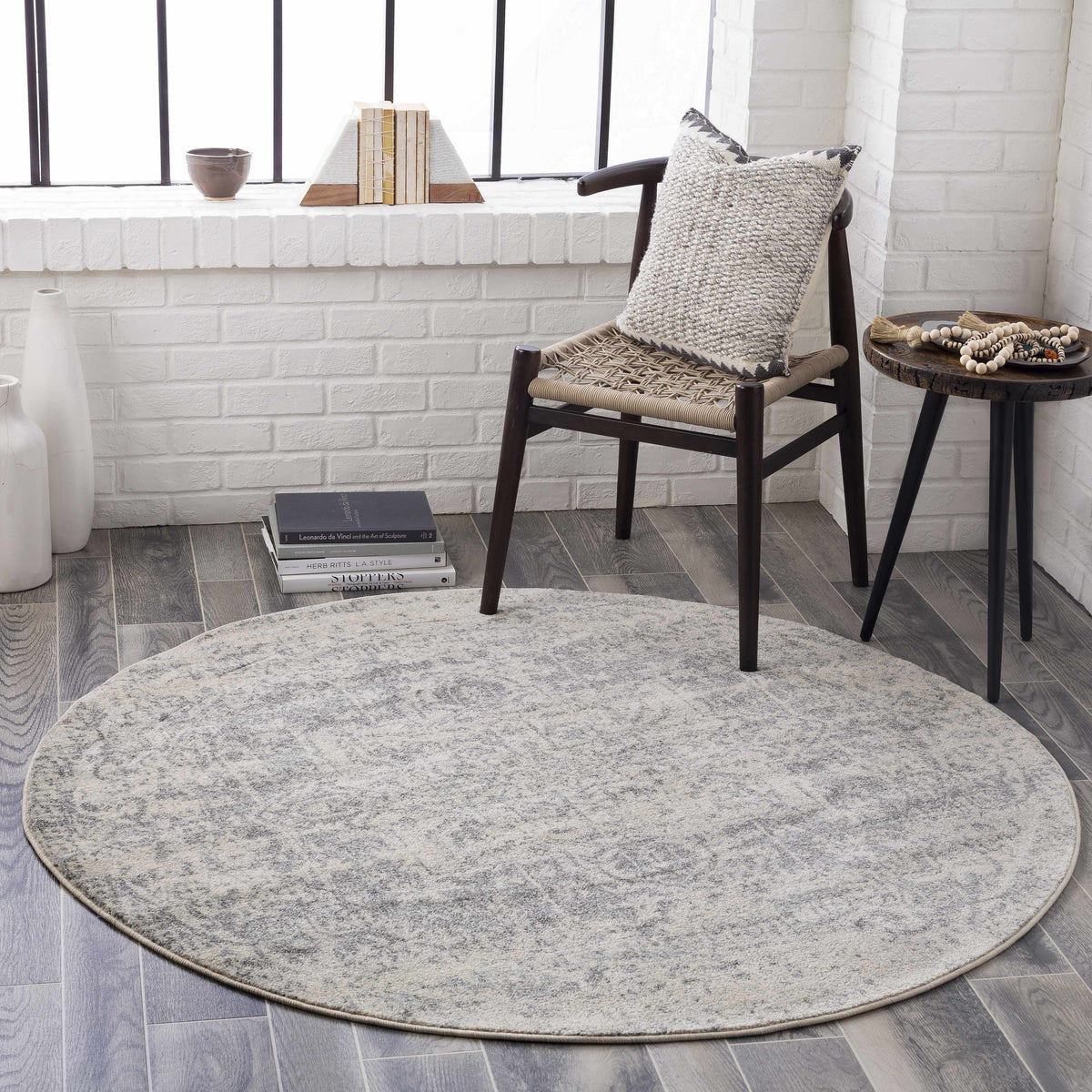 Hauteloom Rachel RAC Charcoal Machine Made Polypropylene Rug