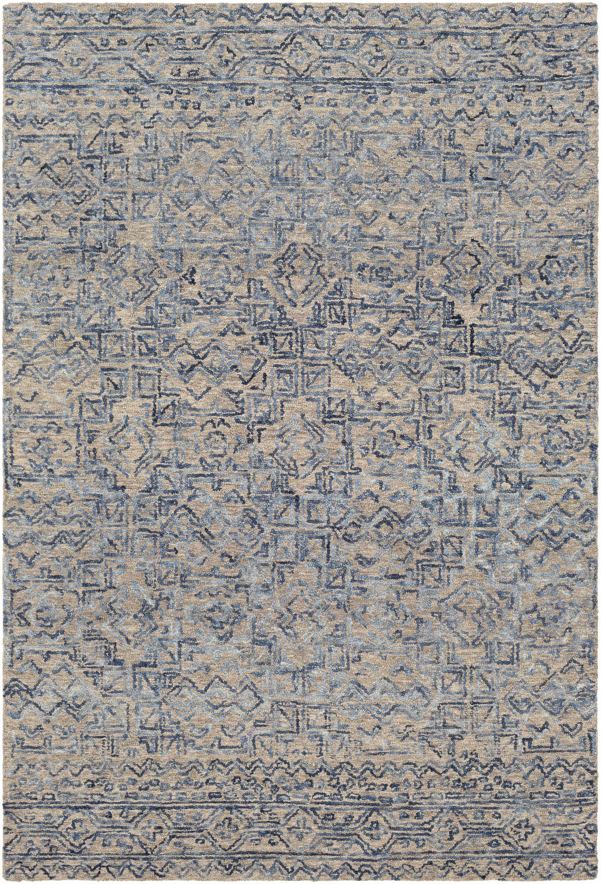 Hauteloom Radisson RADIS Blue Hand Tufted Wool Rug