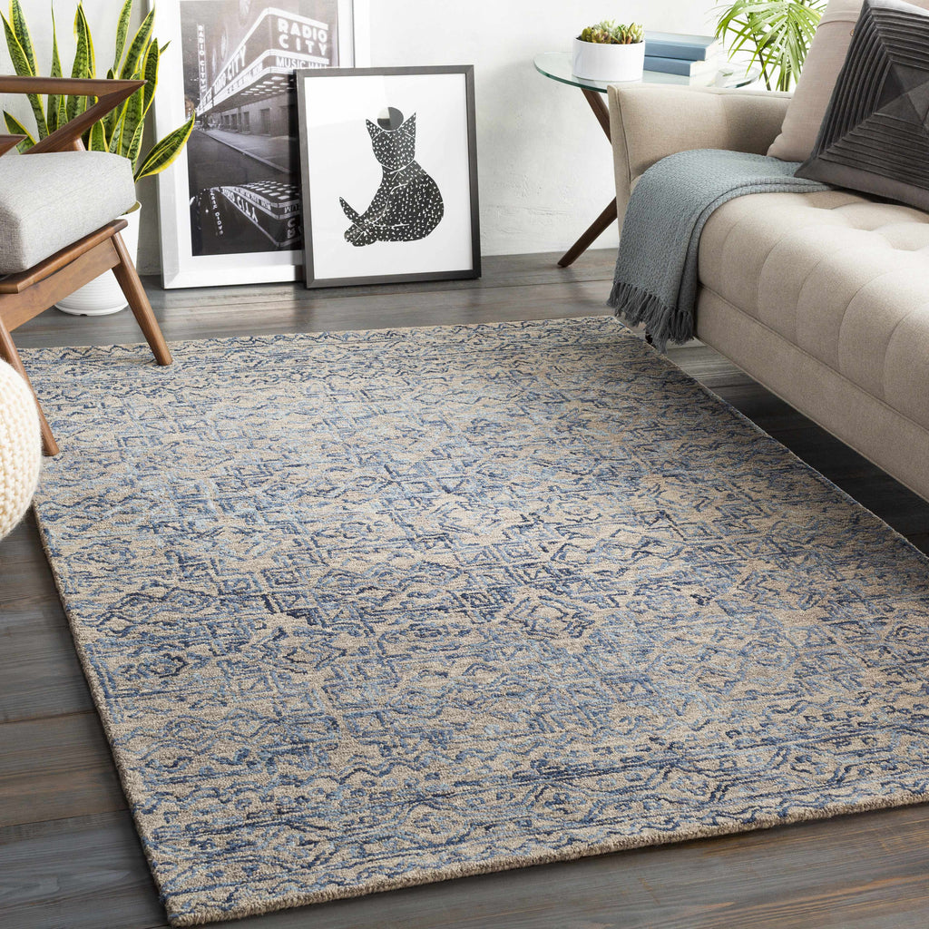 Hauteloom Radisson RADIS Blue Hand Tufted Wool Rug