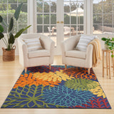 nourison aloha alh05 navy multicolor rug