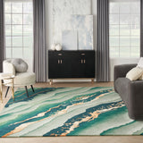 nourison prismatic prs30 emerald rug