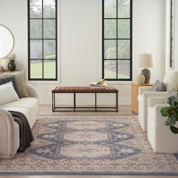 nourison serenity home srh01 ivory blue rug