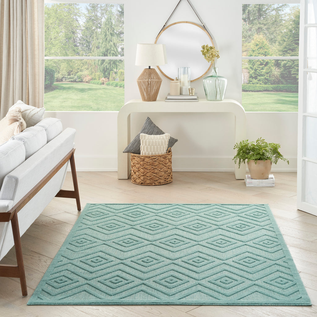 nourison versatile nrv01 aqua teal rug