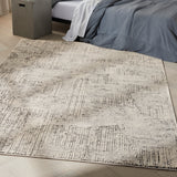 nourison ck024 irradiant irr01 cream black rug