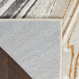 nourison glitz glz21 grey gold rug