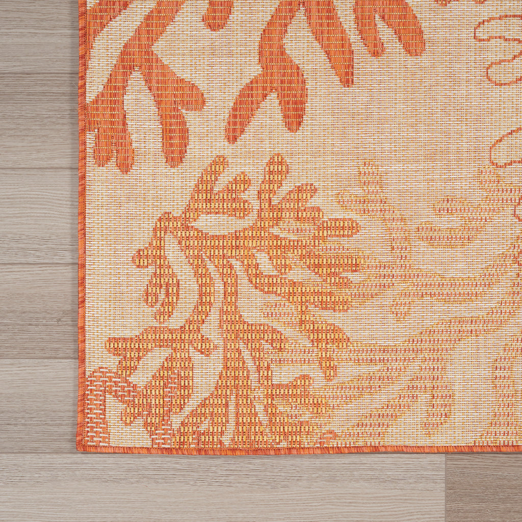 nourison garden oasis goa05 coral rug