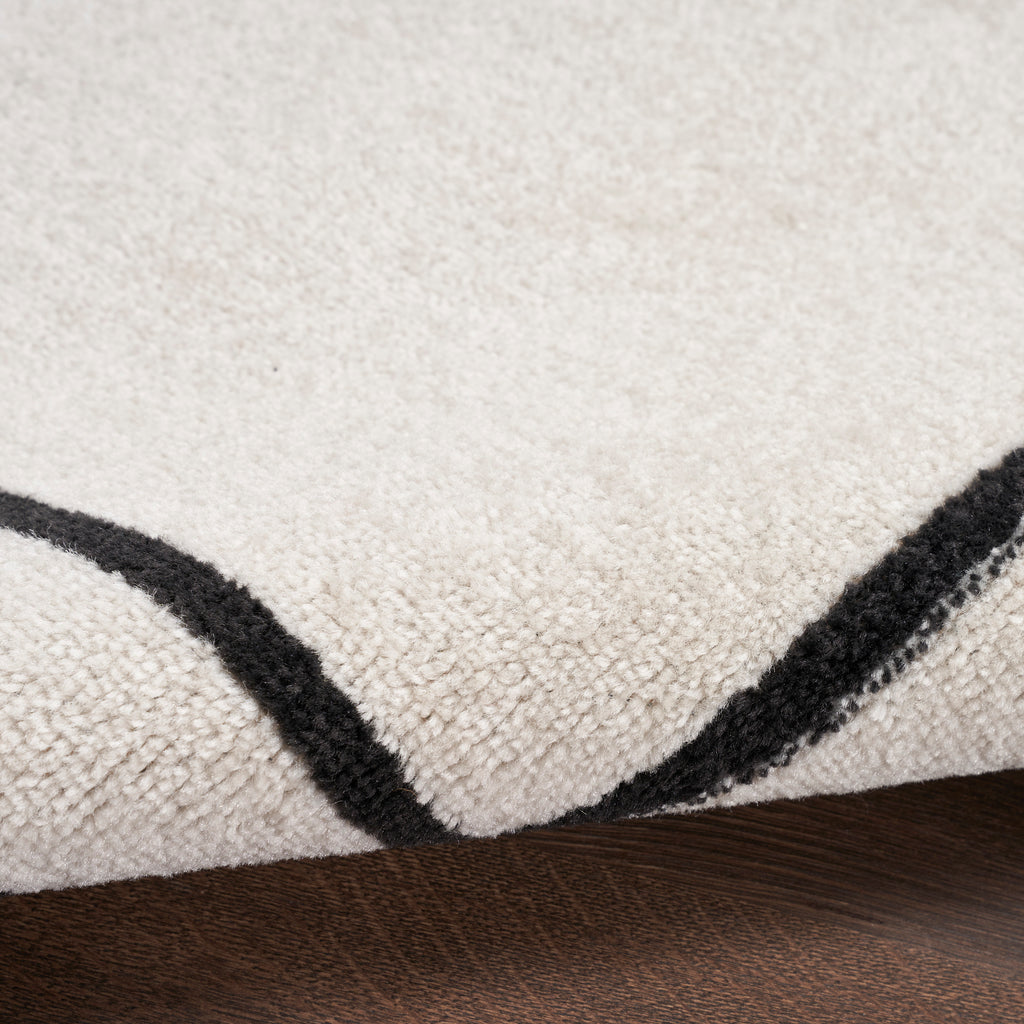 nourison nourison essentials nre02 ivory black rug