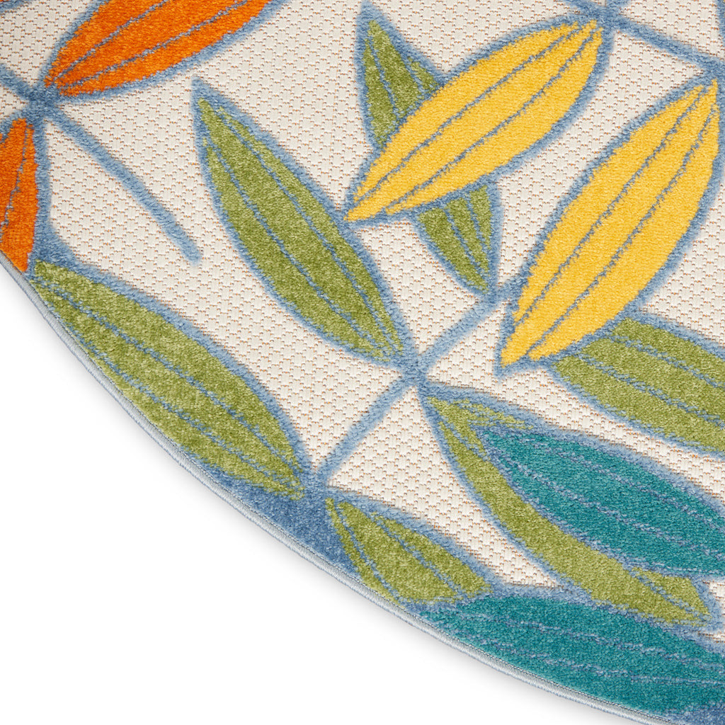 nourison aloha alh18 ivory multi rug