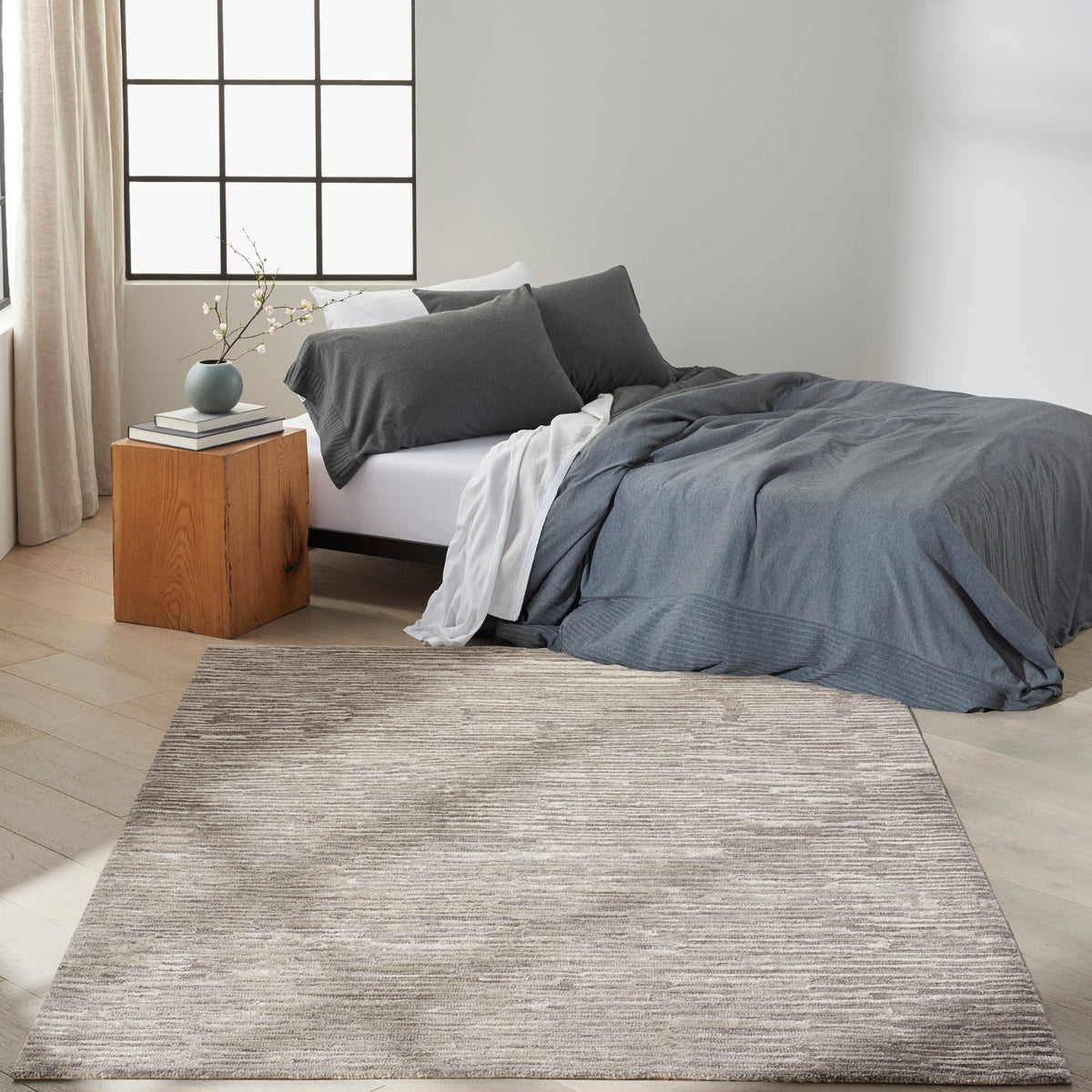 nourison ck010 linear lnr01 grey rug