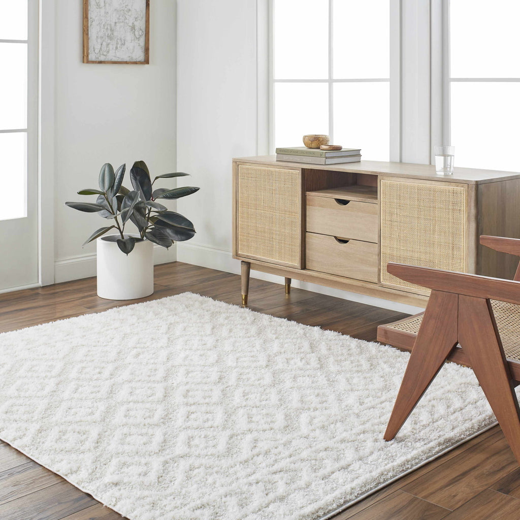 Hauteloom Eivin HRDOEIVINA1 Cream Machine Made Polyester Rug
