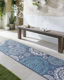 Hauteloom Reasnor REA Teal Machine Made Olefin Rug