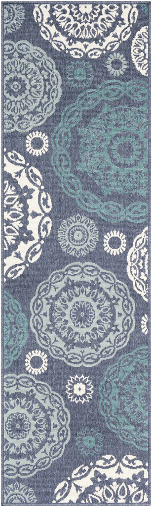 Hauteloom Reasnor REA Teal Machine Made Olefin Rug